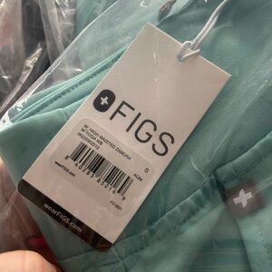 FIGS High-Waisted Zamora Pants in sea glass high waisted